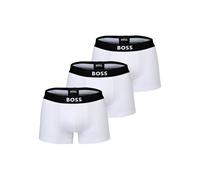 Boxershorts BOSS "Boxershort Trunk 3P BOSS ONE 3er Pack", Herren, Gr. M, weiß, Obermaterial: 95% Baumwolle CO. 5% Elasthan EL., Unterhosen (32009957-M) weiß