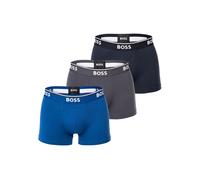 Boxershorts BOSS "Boxershort Trunk 3P Power 3er Pack", Herren, Gr. L, blau, Obermaterial: 95% Baumwolle CO. 5% Elasthan EL., Unterhosen (61631140-L) blau