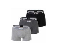 Boxershorts BOSS "Boxershort Trunk 3P Power 3er Pack", Herren, Gr. L, grau, Obermaterial: 95% Baumwolle CO. 5% Elasthan EL., Unterhosen (69362303-L) grau