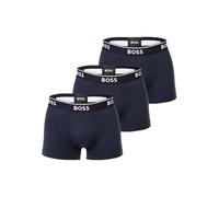 Boxershorts BOSS "Boxershort Trunk 3P Power 3er Pack", Herren, Gr. M, blau (dunkelblau), Obermaterial: 95% Baumwolle CO. 5% Elasthan EL., Unterhosen (74802955-M) dunkelblau