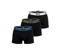 Boxershorts BOSS "Boxershort Trunk 3P Power 3er Pack", Herren, Gr. M, schwarz, Obermaterial: 95% Baumwolle CO. 5% Elasthan EL., Unterhosen (51170908-M) schwarz