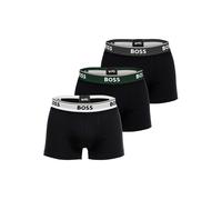 Boxershorts BOSS "Boxershort Trunk 3P Power 3er Pack", Herren, Gr. M, schwarz (schwarz (966)), Obermaterial: 95% Baumwolle CO. 5% Elasthan EL., Unterhosen (42966110-M) schwarz (966)