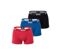 Boxershorts BOSS "Boxershort Trunk 3P Power 3er Pack", Herren, Gr. XL, bunt (rot, blau, schwarz), Obermaterial: 95% Baumwolle CO. 5% Elasthan EL., Unterhosen (37803717-XL) rot, blau, schwarz