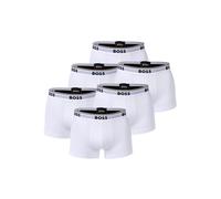 Boxershorts BOSS "Boxershort Trunk 3P Power 6er Pack", Herren, Gr. M, weiß, Obermaterial: 95% Baumwolle CO. 5% Elasthan EL., Unterhosen (36257159-M) weiß