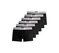 Boxershorts BOSS "Boxershort Trunk 6P Revive 6er Pack", Herren, Gr. L, schwarz, Obermaterial: 95% Viskose CV. 5% Elasthan EL., Unterhosen (95174661-L) schwarz