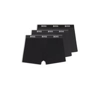 BOSS Dreierpack eng anliegende Boxershorts aus Stretch-Baumwolle mit Logo-Bund - Style BoxerBr 3P Power, 50554694 Gemustert L