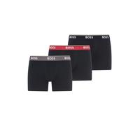 Boxershorts BOSS, Damen, Gr. S, 3 Stk., open blau 461, Jersey, Obermaterial: 95% Baumwolle, 5% Elasthan, unifarben, körpernah, Unterhosen, aus bequemer Stretch-Baumwolle, körpernah, mittlere Bundhöhe