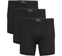 Boxershorts "Boxer Brief 3PK", Herren, Gr. L (52), schwarz, schwarz, schwarz, Jersey, Obermaterial: 95% Baumwolle, 5% Elasthan, CALVIN KLEIN UNDERWEAR, unifarben, körpernah, Unterhosen, Körpernahe Pas