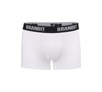 Boxershorts BRANDIT "Brandit Herren Boxershorts Logo 2er Pack", Herren, Gr. 3XL, 1 Stk., weiß, 95% Baumwolle, 5% Elasthan, Unterhosen (54415029-XXXL) weiß