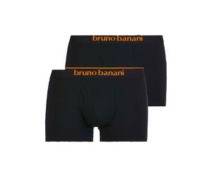 Boxershorts BRUNO BANANI "Short 2Pack Quick Access", Herren, Gr. XXL, schwarz, Obermaterial: 93% Baumwolle, 7% Elasthan, kontrastfarbene Details, körpernah, Unterhosen, Kontrastfarbene Details (550549