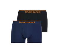 Bruno Banani Herren Boxershorts, 2er Pack - Quick Access, Unterhose, einfarbig, Baumwolle Schwarz/Blau S