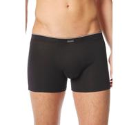 Boxershorts BRUNO BANANI "Short Infinity", Herren, Gr. L, schwarz, Obermaterial: 47% Baumwolle, 47% Modal, 6% Elasthan, unifarben, körpernah, Unterhosen, mit kontrastfarbenen Logobund (72018156-L) sch