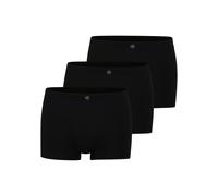 Boxershorts BUGATTI "Oslo", Herren, Gr. 8 (XXL), schwarz (schwarz, dunkel, uni), Single Jersey, Obermaterial: 95% Baumwolle, 5% Elasthan, unifarben, figurbetont, Unterhosen, weich, basic, eng, atmungs