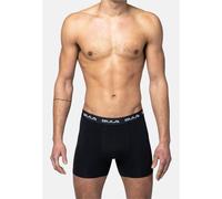 Boxershorts BULA, Herren, Gr. L, schwarz, 95% Baumwolle, 5% Elasthan, unifarben, Unterhosen, 2er-Pack im sportlichen Design (74810700-L) schwarz