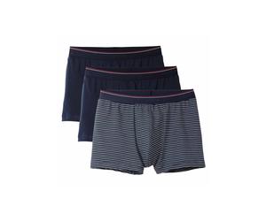 Boxershorts CALIDA "Boxershort New Boxer Natural Benefit 3P 3er Pack", Herren, Gr. 46-48, bunt (blau mix), Obermaterial: 95% Baumwolle CO. 5% Elasthan EL., Unterhosen (44688012-S) blau mix