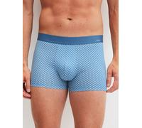 Boxershorts CALIDA "Cotton Code Design", Herren, Gr. M (50), atlantic blau, Single Jersey, Obermaterial: 94% Baumwolle, 6% Elasthan, körpernah, Unterhosen, mit weichem Elastikbund, ohne Eingriff (2350