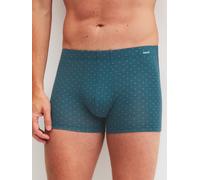 Boxershorts CALIDA "Cotton Code Design", Herren, Gr. M (50), deep petrol, Single Jersey, Obermaterial: 94% Baumwolle, 6% Elasthan, eng, Unterhosen, breiter Bund, gemustert, eng, bequem, mit Logodruck,