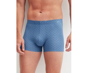 Boxershorts CALIDA "Cotton Code Design", Herren, Gr. XL (56), blau (coronet blau), Single Jersey, Obermaterial: 94% Baumwolle, 6% Elasthan, eng, Unterhosen, breiter Bund, gemustert, eng, bequem, mit L