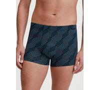 Boxershorts CALIDA "Grafic Cotton", Herren, Gr. XL (56), schwarz, Single Jersey, Obermaterial: 90% Baumwolle, 10% Elasthan, körpernah, Unterhosen, gestreift, ohne Eingriff, überzogenem Bund (37905017-