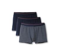 Boxershorts CALIDA "Natural Benefit", Herren, Gr. M (50), blau (navy), Single Jersey, Obermaterial: 95% Baumwolle, 5% Elasthan, gemustert, normal, Unterhosen Boxershorts, Single Jersey-Qualität, elast