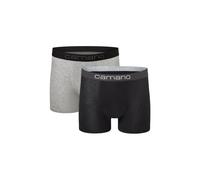Camano Herren Boxershorts Unterhosen Herren elastischer Gummibund ohne Einschneiden Baumwolle Stretch hautfreundlich Atmungsaktiv 2er Pack XL black mix