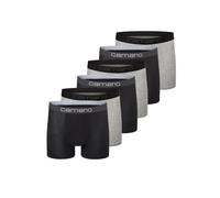 Boxershorts CAMANO "Boxershorts Unterhosen Herren elastischer Gummibund ohne", Herren, Gr. M, schwarz (schwarz mix), 95% Baumwolle, 5% Elasthan, Unterhosen (62510729-M) schwarz mix