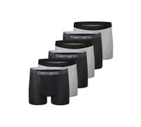 Camano Herren Boxershorts Unterhosen Herren elastischer Gummibund ohne Einschneiden Baumwolle Stretch hautfreundlich Atmungsaktiv 6er Pack XL Black Mix
