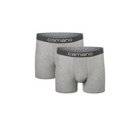 Boxershorts CAMANO "Boxershorts Unterhosen Herren elastischer Gummibund ohne", Herren, Gr. M, grau (light grau melange), 95% Baumwolle, 5% Elasthan, Unterhosen (13987436-M) light grau melange
