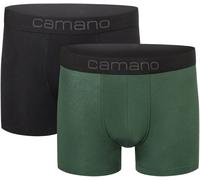 Camano Herren Boxershorts Unterhosen Herren elastischer Gummibund ohne Einschneiden Baumwolle Stretch hautfreundlich Atmungsaktiv 2er Pack L Sycamore Green