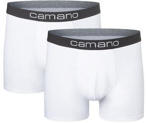 Boxershorts CAMANO "comfort", Herren, Gr. M, weiß, Obermaterial: 95% Baumwolle, 5% Elasthan, unifarben, eng, Unterhosen, mit elastischem Logobund (91494464-M) weiß
