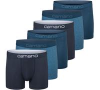 Boxershorts CAMANO "Boxershorts Unterhosen Herren elastischer Gummibund ohne" Gr. S, blau (blue mi) Herren Unterhosen (73357855-S) blue mi