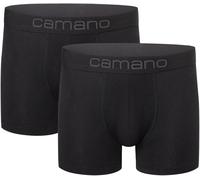 Camano Herren Boxershorts Unterhosen Herren elastischer Gummibund ohne Einschneiden Baumwolle Stretch hautfreundlich Atmungsaktiv 2er Pack 2XL Black