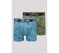 Boxershorts CAMP DAVID "Set:", Herren, Gr. M, 2 Stk., bunt (khaki, sky blau), Material: 95% Baumwolle, 5% Elasthan, bedruckt, eng, Unterhosen, mit All Over Print (27103423-M) khaki, sky blau