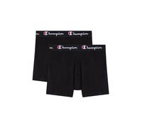 Boxershorts CHAMPION "2 pk Boxer", Herren, Gr. M, 2 Stk., schwarz (nbk, nbk, ns), Jersey, Obermaterial: 95% Baumwolle, 5% Elasthan, unifarben, figurbetont, Unterhosen, Figurbetonte Passform, elastisch