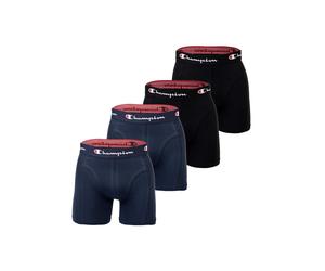 Boxershorts CHAMPION "Boxershort 4er Pack", Herren, Gr. M, blau (blau, schwarz), Obermaterial: 95% Baumwolle CO. 5% Elasthan EL., Unterhosen (54136837-M) blau, schwarz