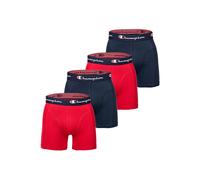 Boxershorts CHAMPION "Boxershort 4er Pack", Herren, Gr. S, blau (marine, rot), Obermaterial: 95% Baumwolle CO. 5% Elasthan EL., Unterhosen (98460041-S) marine, rot