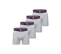 Boxershorts CHAMPION "Boxershort 4er Pack", Herren, Gr. S, grau (hellgrau meliert), Obermaterial: 95% Baumwolle CO. 5% Elasthan EL., Unterhosen (78003857-S) hellgrau meliert