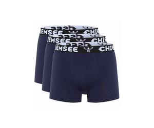 Boxershorts CHIEMSEE "Boxershort Boxer Briefs, Regular Fit 3P 3er Pack", Herren, Gr. L, blau (dunkelblau), Obermaterial: 95% Baumwolle CO. 5% Elasthan EL., Unterhosen (45595225-L) dunkelblau