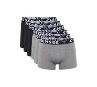 Boxershorts CHIEMSEE "Boxershort Boxer Briefs, Regular Fit 6P 6er Pack", Herren, Gr. L, schwarz (schwarz, grau), Obermaterial: 95% Baumwolle CO. 5% Elasthan EL., Unterhosen (82996048-L) schwarz, grau