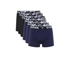 Boxershorts CHIEMSEE "Boxershort Boxer Briefs, Regular Fit 6P 6er Pack", Herren, Gr. XL, schwarz (schwarz, dunkelblau), Obermaterial: 95% Baumwolle CO. 5% Elasthan EL., Unterhosen (65942638-XL) schwar