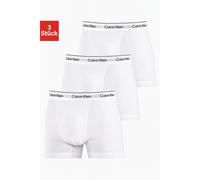 Boxershorts "CK RELAXED FIT TRUNK 3PK", Herren, Gr. M (50), 3 Stk., Jersey, weiß (weiß, weiß, weiß), Jersey, Obermaterial: 95% Baumwolle, 5% Elasthan, CALVIN KLEIN UNDERWEAR, unifarben, relaxed fit, U