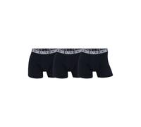 CR7 Herren Boxershorts, 3er Pack - Trunks, Cotton Stretch, Logobund Schwarz / L L Schwarz