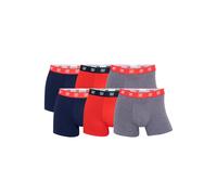 Boxershorts CR7 "Boxershort 6er Pack", Herren, Gr. M, bunt (dunkelblau, rot, grau), Obermaterial: 95% Baumwolle CO. 5% Elasthan EL., Unterhosen (59959604-M) dunkelblau, rot, grau