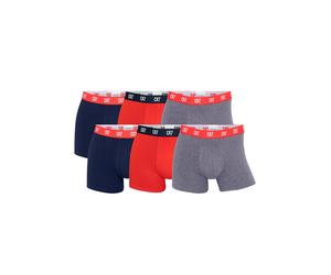 Boxershorts CR7 "Boxershort 6er Pack", Herren, Gr. M, bunt (dunkelblau, rot, grau), Obermaterial: 95% Baumwolle CO. 5% Elasthan EL., Unterhosen (59959604-M) dunkelblau, rot, grau
