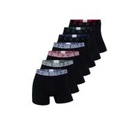 CR7 Herren Boxershorts, 7er Pack - Trunks, Cotton Stretch, Logobund Schwarz/Grün/Blau/Rot L