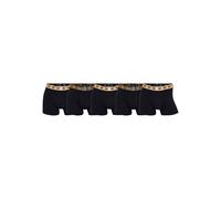 Boxershorts CR7 "Boxershort CR7 Basic Trunk, 5-pack 5er Pack", Herren, Gr. XL, schwarz (schwarz, gold), Obermaterial: 95% Baumwolle CO. 5% Elasthan EL., Unterhosen (43675400-XL) schwarz, gold