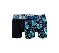 Boxershorts CR7 "Boxershort CR7 Boys Trunk 2-pack 2er Pack", Jungen, Gr. 104-110, schwarz (schwarz, blau), Obermaterial: 95% Baumwolle CO. 5% Elasthan EL., Unterhosen (78812464-104) schwarz, blau