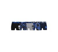 Boxershorts CR7 "Boxershort CR7 Boys Trunk 5-pack 5er Pack", Jungen, Gr. 104-110, bunt (schwarz, blau, grau), Obermaterial: 95% Baumwolle CO. 5% Elasthan EL., Unterhosen (31220906-104) schwarz, blau, 