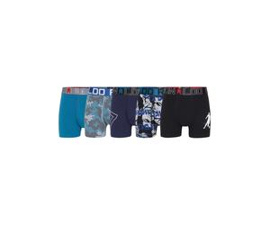 Boxershorts CR7 "Boxershort CR7 Boys Trunk 5-pack 5er Pack", Jungen, Gr. 122-134, bunt (schwarz, blau, türkis), Obermaterial: 95% Baumwolle CO. 5% Elasthan EL., Unterhosen (82030820-122) schwarz, blau