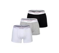 DSQUARED2 Herren Boxershorts, 3er Pack - 3-Pack Trunk, Cotton Stretch, Logobund Schwarz/Weiß/Grau M